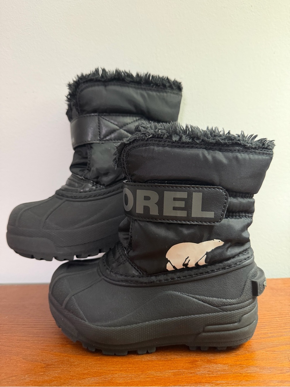 Sorel Kids Toddler Sz 10C Black Insulated Winter Velcro Snow Boots